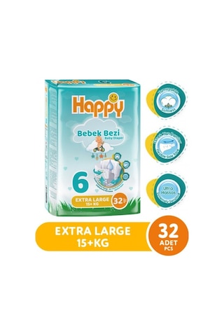 Happy Bebek Bezi Extra Large 6 No 32 Li