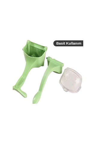 Yeşil Renk Manuel Meyve Sıkacağı Plastik Pratik Limon Portakal Sıkma Aparatı Ergonomik Ev Tipi Çok Renkli