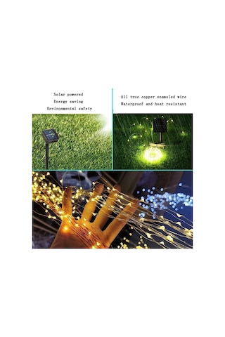 Larimar Güneş Enerjili 200 Led Dış Mekan Aydınlatma Şeridi - 9057459662328lmr Çok Renkli