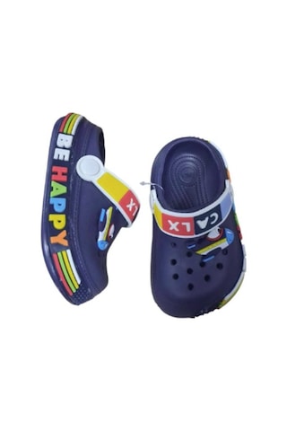 Calx Erkek Bebek-çocuk Uçak Figürlü Kaydırmaz Taban Terlik Sandalet Bnt9010 Lacivert
