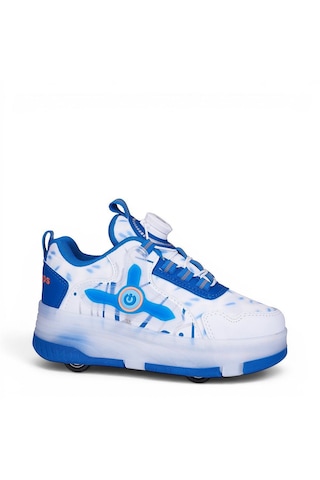Awm Ndrops Ortopedik Çocuk Işıklı Tekerlekli Sneaker Beyaz  Saks Mavi