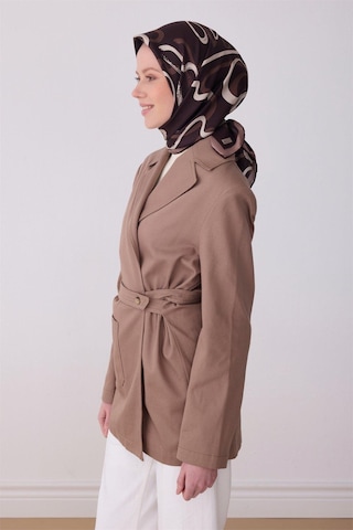 Belli İpek Eşarp - 4309-38 Kahverengi Twill