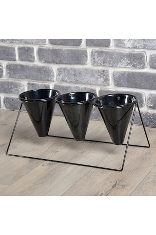 Fullreyon Vıpclass 3 Saksılı Metal Çiçek Standı - Saksılar Dahil - Vss Diğer