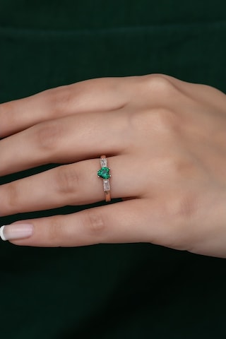 Gümüş Prenses Yüzük Rose Gold Kaplama 925 Ayar Gümüş Rose Gold (511780035)