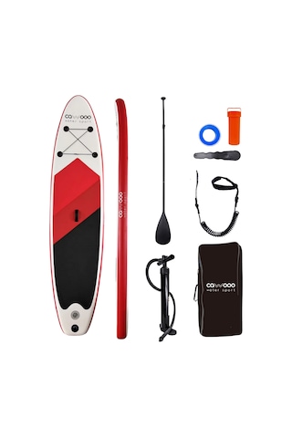 Cawooo Sup Şişme Sörf Tahtası Stand Up Paddle Board 78 320 15 Cm Kırmızı
