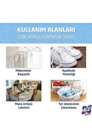Ace Ultra Power Jel Kıvamlı Çamaşır Suyu Okaliptus 810g X 3 Adet Diğer