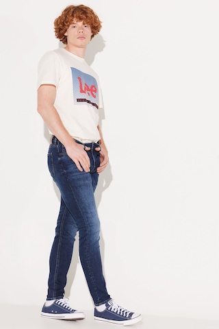 Lee Malone Skinny Fit Dar Kesim Normal Bel Koyu Mavi Esnek Jean Kot Pantolon Stone-l73607458