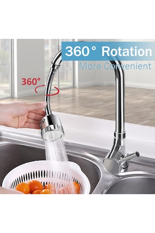 Dr.pedi Mutfak Bataryası Püskürtücü Eklentisi 360 Gümüş