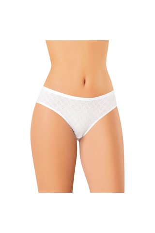 Kota İç Giyim 6 Adet %100 Pamuklu Kalpli Kadın Bikini Külot Beyaz