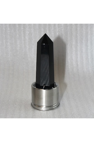 Lebihmurah Generic Doğal Kristal Sütun Taş Enerji Şifa Cam Su Şişesi Bardak Drinkware