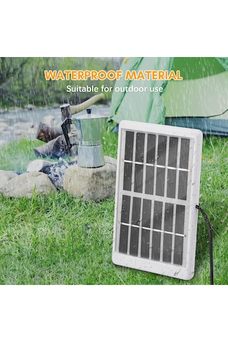 Mufunye 6v 1.2w Polikristal Güneş Paneli - 3m Kablolu Micro Usb Güneş Şarj Cihazı, Plastik Çerçeve İle Lamine Tasarım