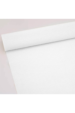 Italyan Krapon Kağıdı Çiçekçi Krep Kağıdı Grapon Kağıdı 180gr 50x250cm Beyaz