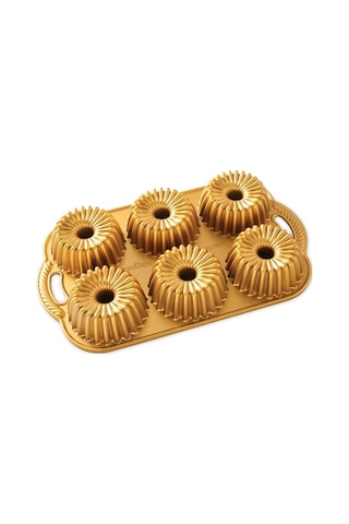 Nordicware 6 Lı Mini Brilliance Kek Kalıbı - Altın