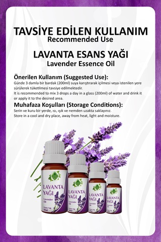 Lavanta Yağı Lavander Essential Oil 10 Ml.