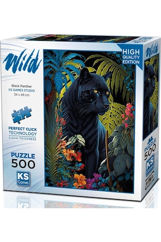 Ks Games 500 Parça Kara Panter Puzzle -