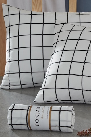 BonjardinHome Çift Kişilik Lastikli Çarşaf & İki Adet Yastık Kılıfı Beyaz