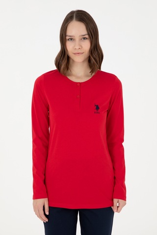 U.s. Polo Assn. Kadın Kırmızı Pijama Takım 50303412-vr030 Kırmızı