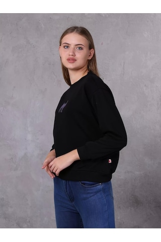 Farm Animals Nakış Detaylı Kadın Sweat Kazak 001