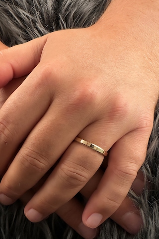 Fiyonk Kuyumculuk 14 Ayar Altın 3,10 Mm Erkek Köşeli Alyans 001