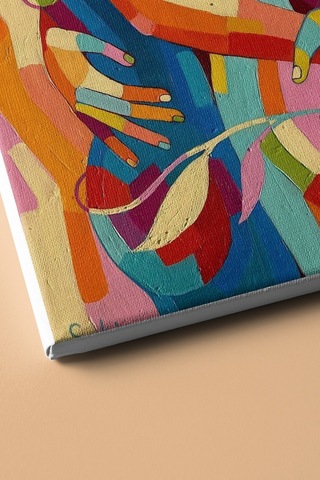 Webstyle Sayılarla Boyama Seti Kasnaklı Renkli Sarılış 60x75 Cm