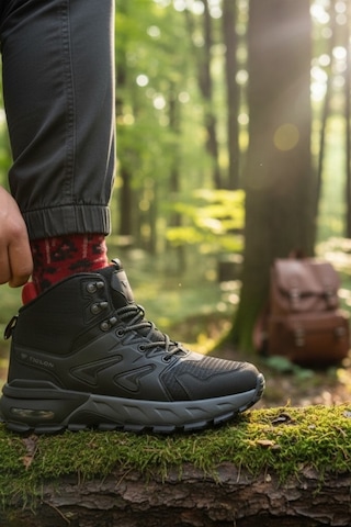 Enoch Erkek Waterproof Su Geçirmez Hava Tabanlı Outdoor Trekking Ve Doğa Botu Siyah - Füme