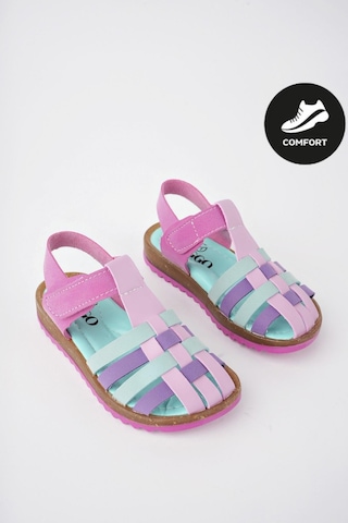 Muggo Rapunzel Garantili Günlük Ortopedik Hafif Taban Cırtlı Kız Çocuk Sandalet 001