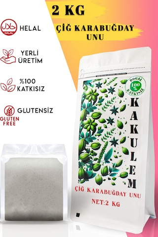 Kakulem Glutensiz Çiğ Karabuğday Unu 2 Kg
