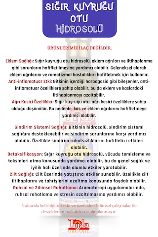 Sığır Kuyruğu Otu Verbascum Hidrosolü 250 Ml