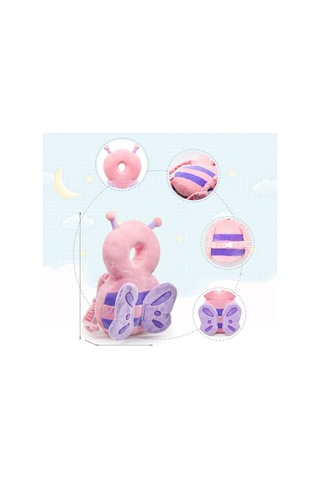 Bebeğin Başını Korumaya Yönelik Emniyet Yastığı, 0-3 Yaş, 19 X 33 X 6 Cm, Pembe Ve Mor
