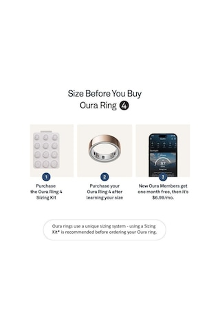 Oura Rose Gold Ring 4 Akıllı Dijital Ölçüm Yüzüğü Beden 6 Akıllı Yüzükler