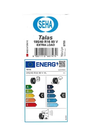 Seha 195/40R16 80V XL ST55 Talas Yaz Lastiği 2026