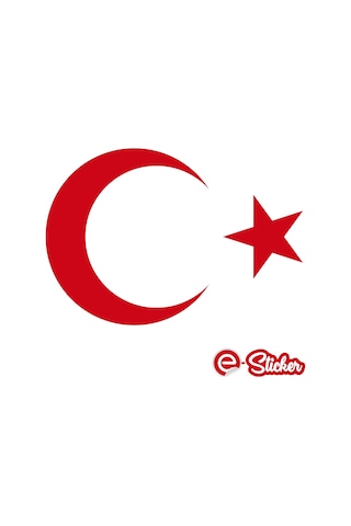 Ay Yıldız Sticker Türk Bayrağı Sticker (352030563)
