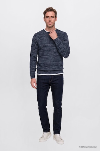 AC&Co / Altınyıldız Classics Ekstra Slim Fit Dar Kesim Pamuklu Riss Erkek Jean Kot Pantolon Koyu Lacivert