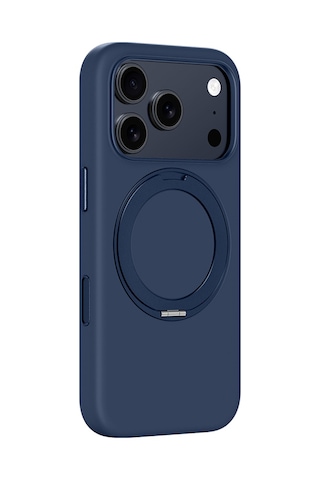 Apple Uyumlu iPhone 17 Pro Max Amazingthing Cloudie Magspin 360 Derece Standlı M-safe Kılıf Mavi Mavi