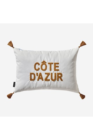 Mavi Polyester Dekoratif Yastık 35x50 Cm