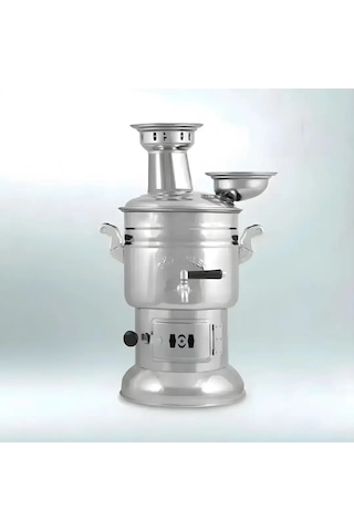 Sözenler 4 Litre Kömürlü-odunlu Krom Semaver Turbo Modeli