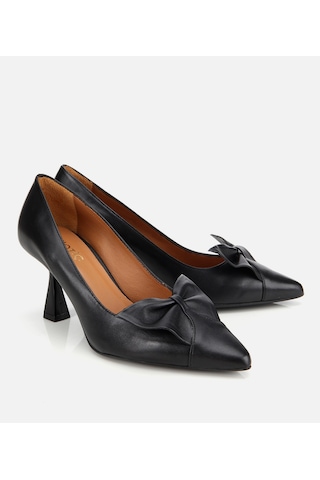 Hotiç Kadın Deri Siyah Fiyonk Detaylı İnce Topuklu Stiletto 01ayh315460a100 01ayh315460a100 Siyah