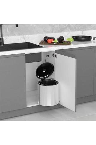 Starax S-2251-ss Krom Paslanmaz Çöp Kovası 10 Lt