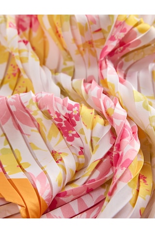 Koton Pileli Saten Kare Fular Bandana Multıcolor 6sak50107aa Mavi