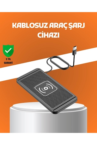 Mey İthalat Araç İçi Kablosuz Şarj Pedi Manyetik Güçlü Tutuş, Hızlı Şarj Özelliği