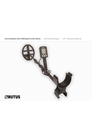 Rutus Versa Dedektör 28,5 Cm Başlıklı Su Altı Paketi İle Metal Dedektörü