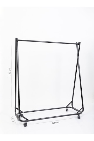 Metal Elbise Askılığı, Demonte Stand, Mağaza, Orta Stand, Askılık Siyah