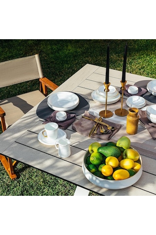 Sufi 12 Kişilik Yemek Takımı 55 Parça Altın