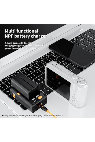 Yifomall Zgcıne Npf-02 Pil Şarj Aleti, Abs Malzeme, Type-c Pd Hızlı Şarj, Dc12v/8.4v Çıkış, 1/4 Vida Delikli Taban