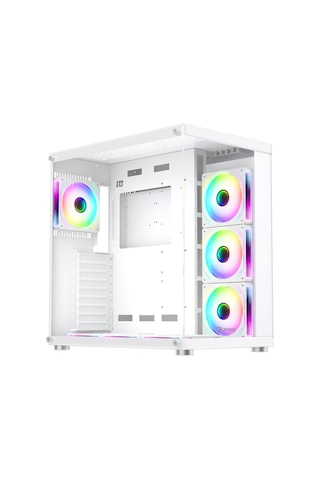 Zoko King Kumandalı ARGB Fanlı Temper Camlı Oyuncu Kasası 7 x 12 CM Beyaz