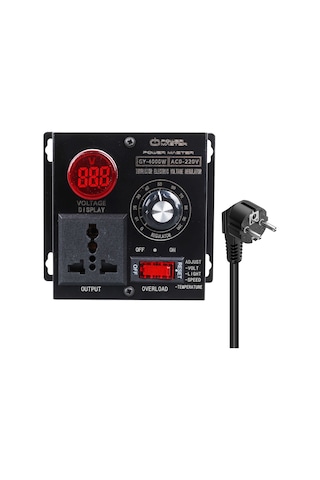 Powermaster Pm-21013 10-100v Ac 4000 Watt 15a Hız Işık Kontrolü Motor Sürücü Voltaj Regülatör