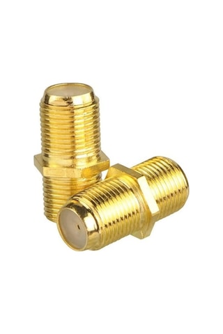 F Konnektör F Ara Altın Sarısı 5 Adet Kablo Ek Ara Aparatı Gold