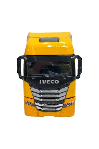 Işıklı Sesli Pilli Çek Bırak Metal Oyuncak Iveco Tır Sarı