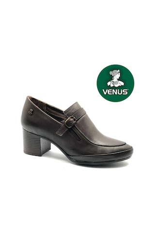 Venüs Bexus Hakiki Deri Comfort Ortopedik Kadın Topuklu Ayakkabı Kahverengi