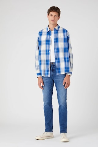 Wrangler Regular Fit Uzun Kollu Mavi Erkek Gömlek W5d64mxv2 001